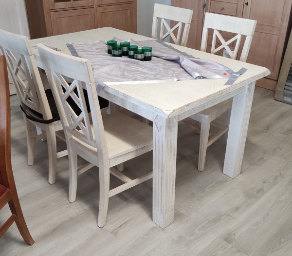 Essgruppe Esstisch und 4 Stühle Ausstellungsstück Pinie massiv