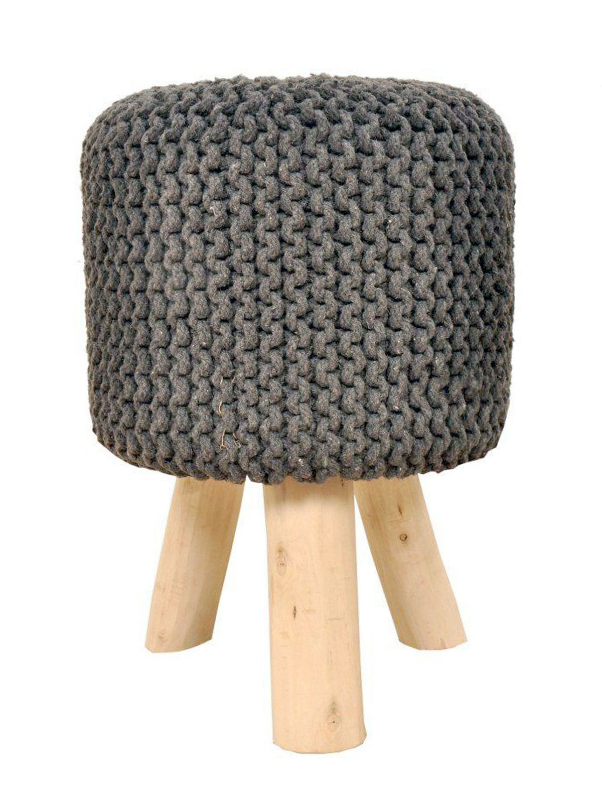 Sitzhocker Strick Hocker Pouf Schemel Ø 35 cm Höhe 45 cm mit Holzfüßen viele Farben Sitzhocker Strick Hocker Pouf Schemel Ø 35 cm Höhe 45 cm mit Holzfüßen viele Farben