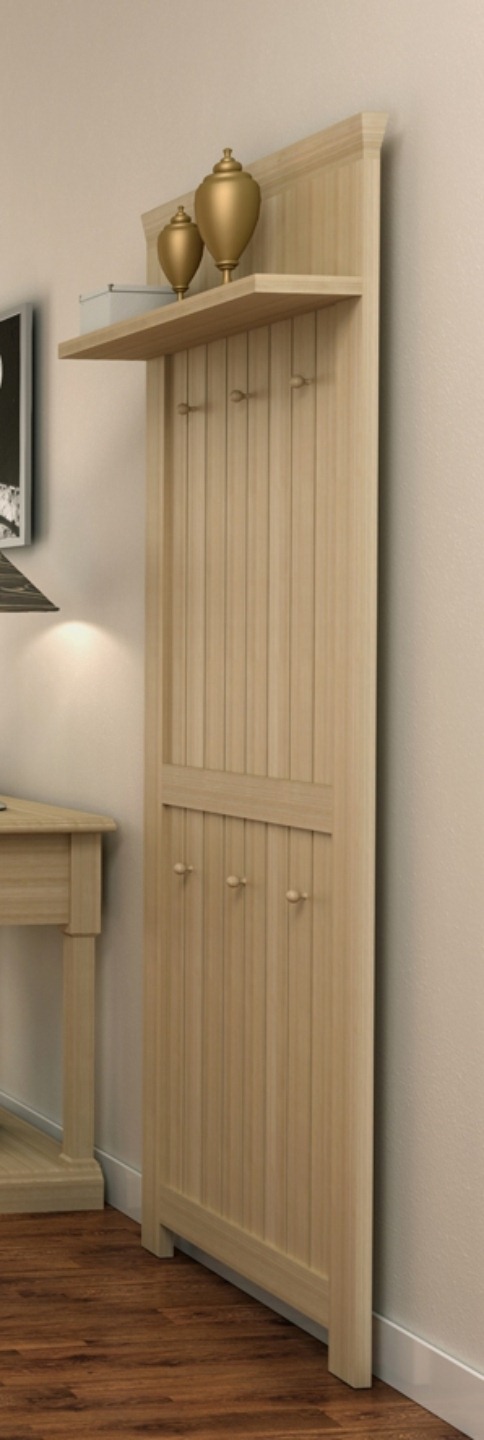 Garderobenwandpaneel Garderobe Duett, Pinie massiv Breite 80 cm