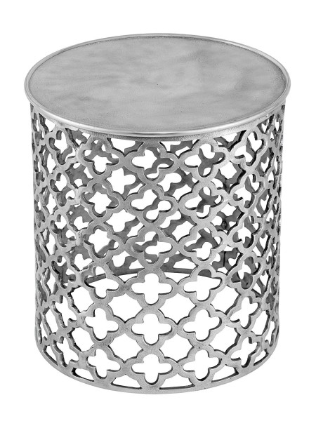 Beistelltisch Metall Dekotisch ø 40x45 cm rund Kairo silber o. gold
