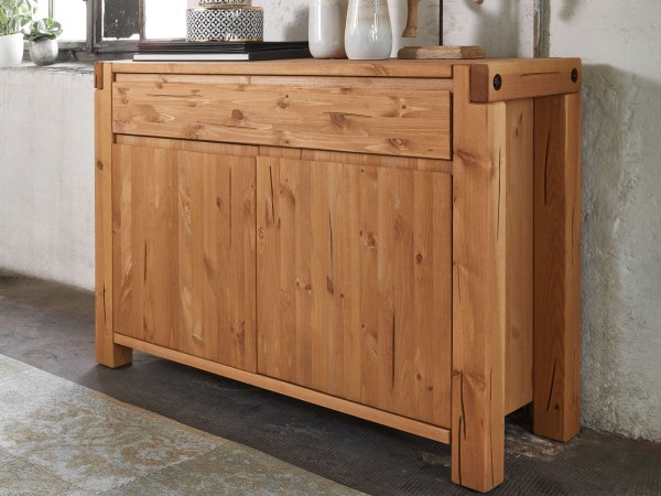 Kommode Sideboard 122 x 88 x 44 cm Anrichte Casaletta Pinie Nordica massiv natur