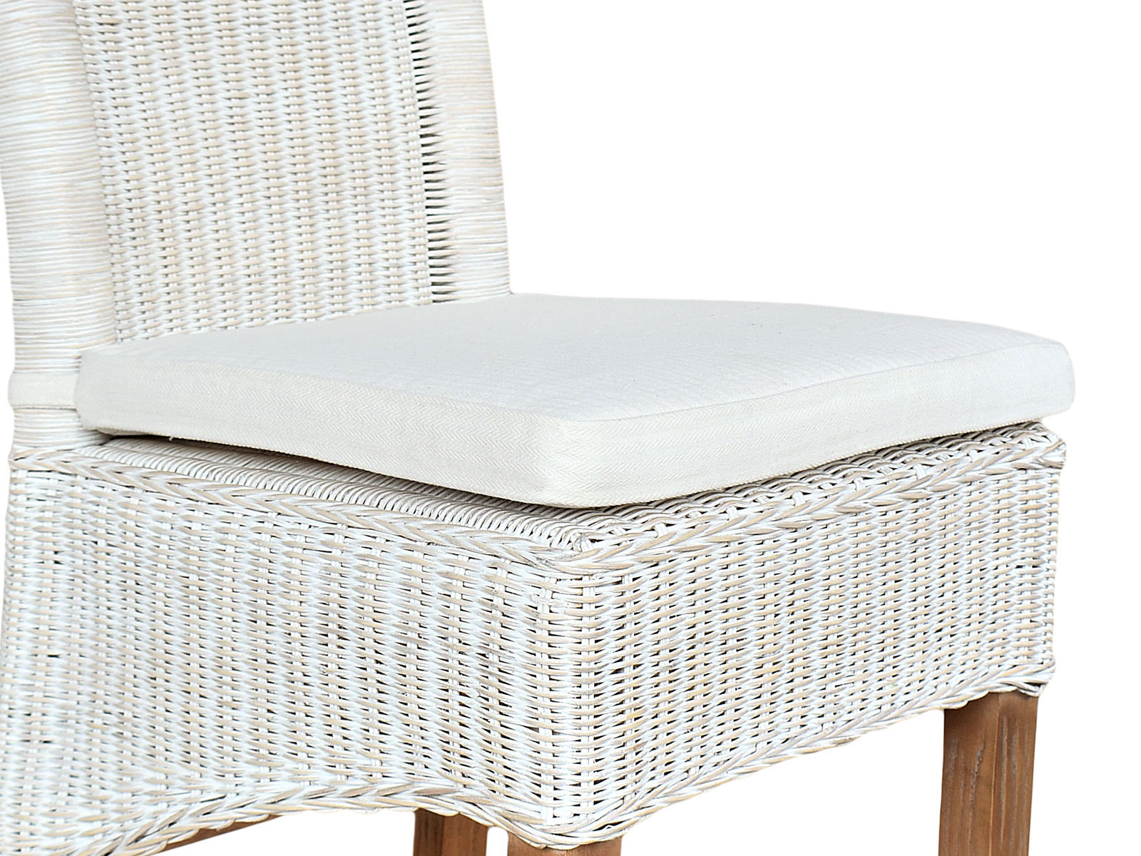 Esszimmer Stuhl Rattanstuhl Essstisch Stuhl weiß Perth Rattan natur  Korbstuhl nachhaltig | Casamia Wohnen