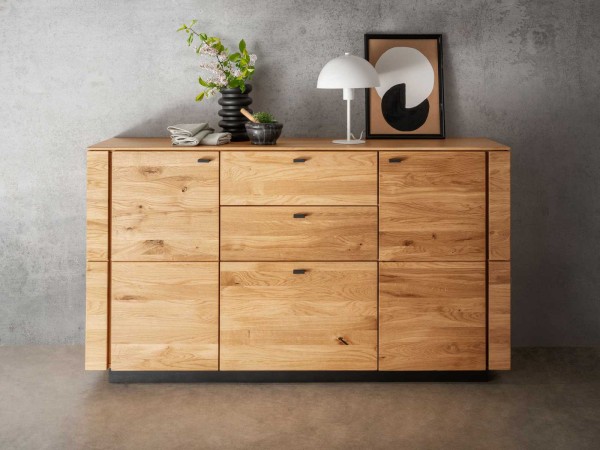 Sideboard Massivholz Kommode B157 H86 T42 cm Aversa Wildeiche