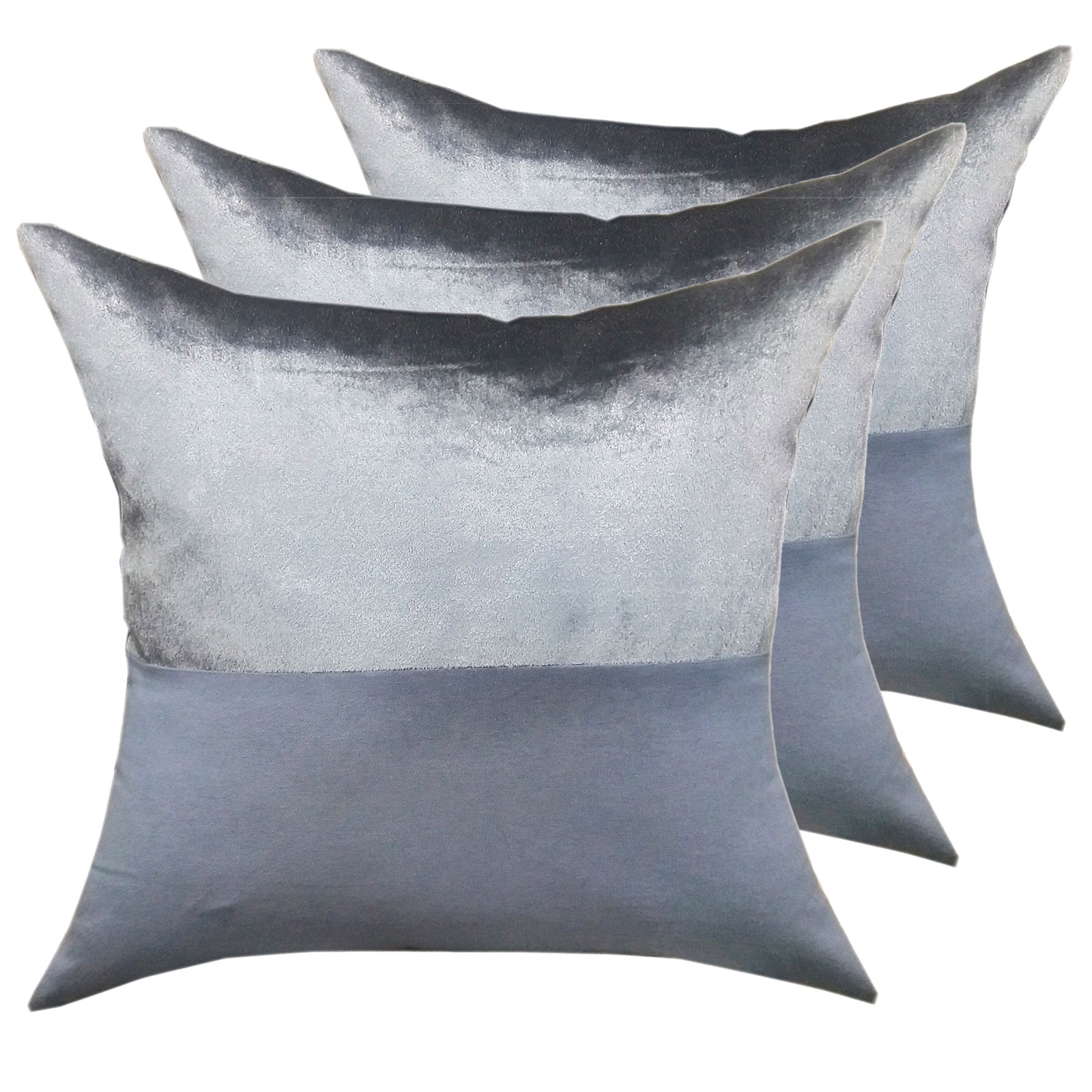 Deko Kissen Zierkissen Set 3 Stück Sofa Kissen Velour Samt 45 x 45 cm