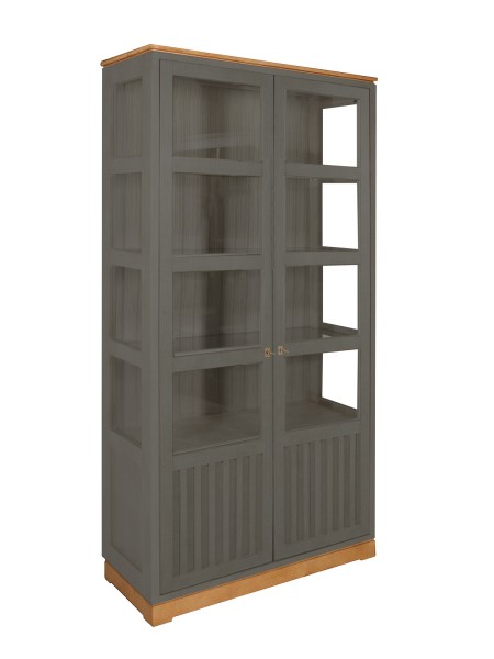 Vitrine Casaverde 2-türig Glasvitrine Vitrinenschrank Pinie Massivholz
