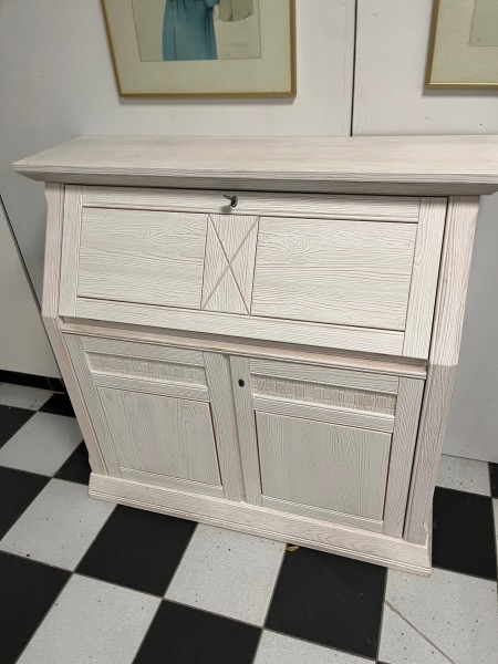 Sekretär Heimbüro Ausstellungsstück Vienna B 119 H 110 cm, Pinie weiß
