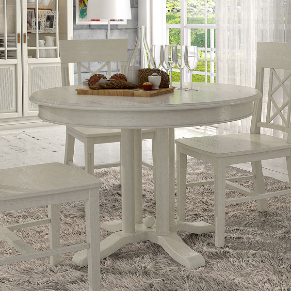 Esstisch Tisch rund ausziehbar ø 110 cm Allegro mit Klappeinlage Pinie massiv