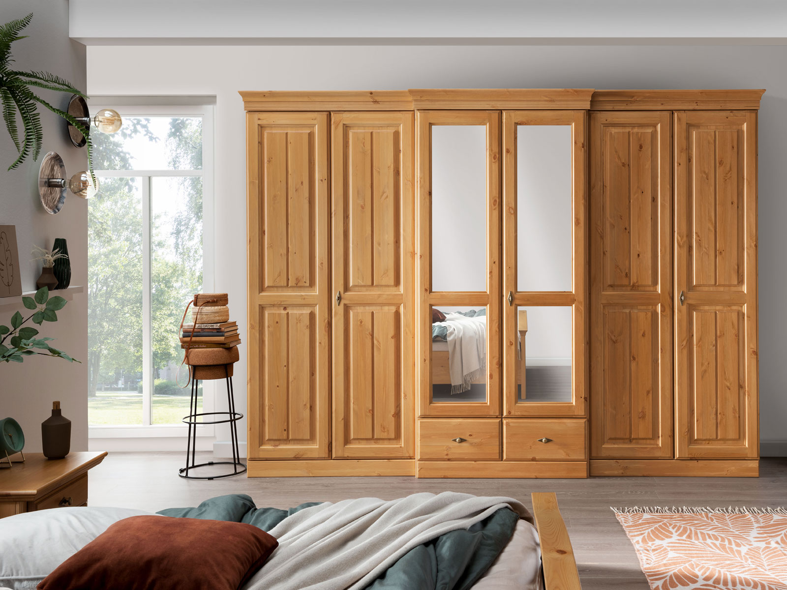 kleiderschrank 6-trg. 312 x 228 cm schlafzimmerschrank catania