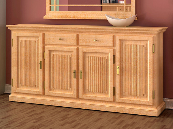 Sideboard Set Duett mit WandSpiegel 212 x 213 cm Pinie massiv