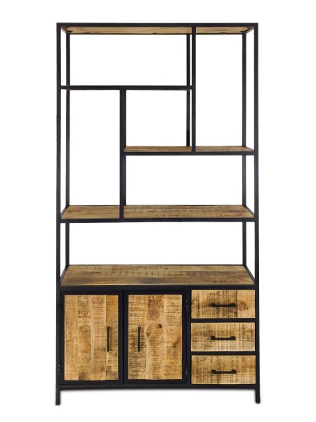 Bücherregal Standregal Liverpool Regal 98x190x36cm Metall-Gestell