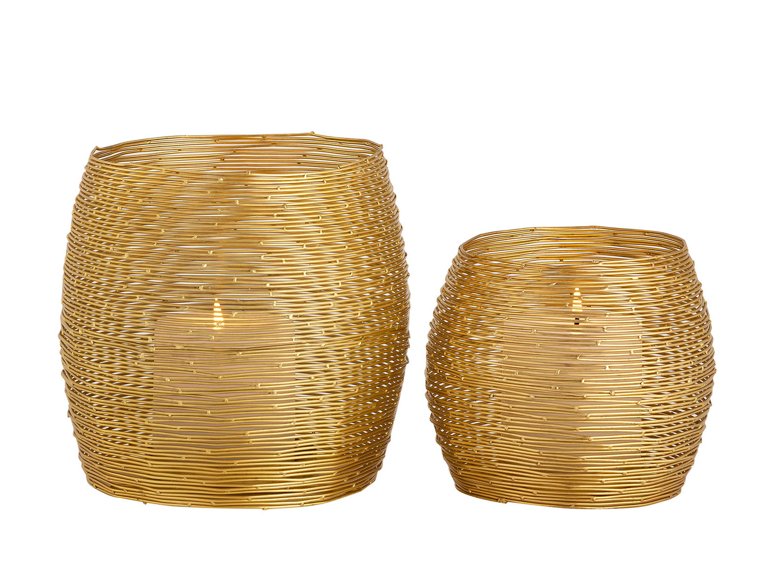 Teelichthalter Set 2-teilig Windlichter Kerzenständer Paris gold  Kerzenhalter | Casamia Wohnen