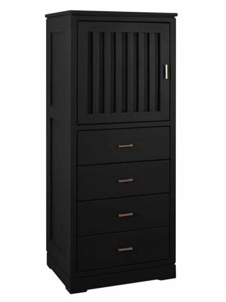 Highboard Casaverde 1-türig 4 Schubladen Pinie Massivholz