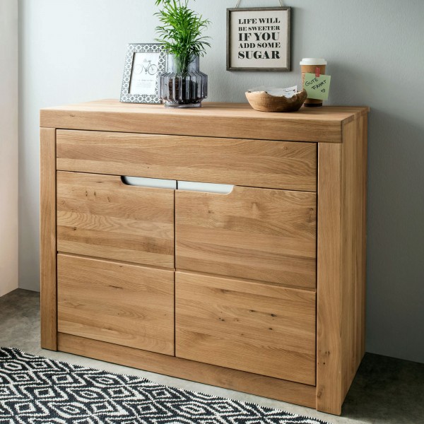 Sideboard Massivholz Kommode Anrichte B 107 x H 90 x T 44 cm Bergen Wildeiche massiv