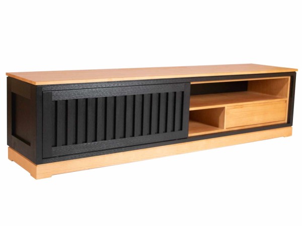 TV Lowboard Casaverde mit 1 Schiebetür Pinie Massivholz