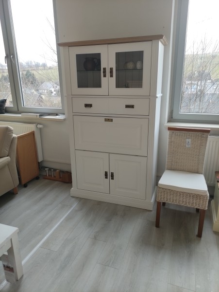 Büro Schrank Novara Musterstück weiß natur massiv