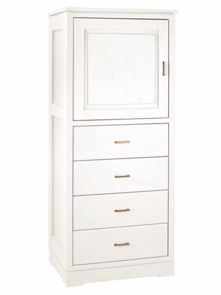 Highboard Casaventi 1-türig 4 Schubladen Pinie Massivholz
