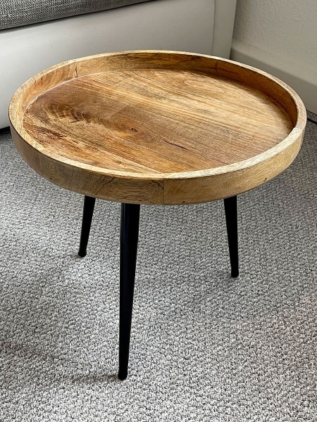 Beistelltisch Couchtisch Wohnzimmer Tisch rund ø 40 o. 50 cm Amsterdam Metall-Füße schwarz matt