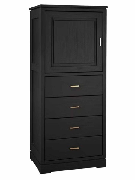 Highboard Casaventi 1-türig 4 Schubladen Pinie Massivholz