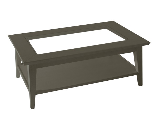 Couchtisch mit Glaseinlage Massivholz 110x70cm Casaverde Wohnzimmer Tisch