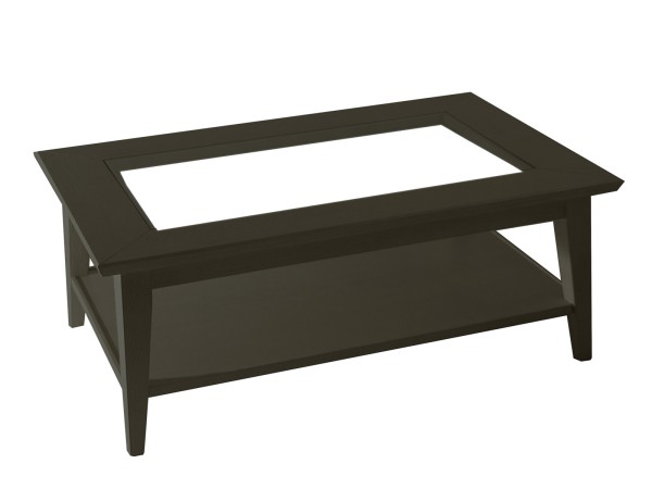 Couchtisch mit Glaseinlage Massivholz 110x70cm Casaverde Wohnzimmer Tisch