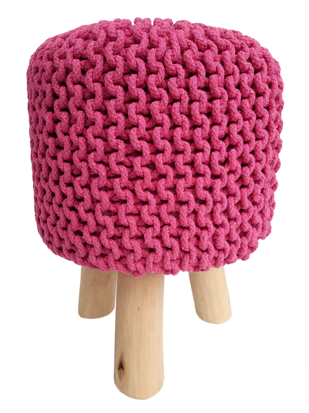 casamia Strickhocker Hocker Strick Pouf Sitzhocker Ø55cm extrahoch Höhe 37 cm