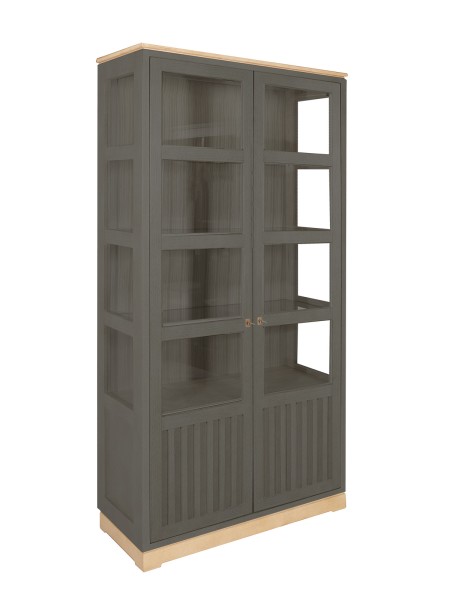 Vitrine Casaverde 2-türig Glasvitrine Vitrinenschrank Pinie Massivholz