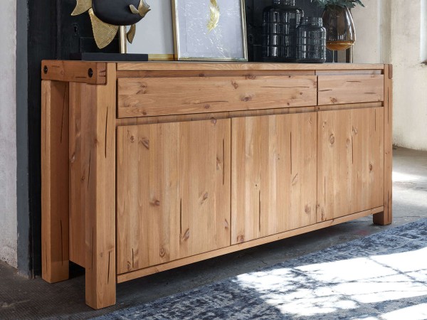 Sideboard 175 x 88 x 44 cm Anrichte Kommode Casaletta Pinie Nordica massiv natur