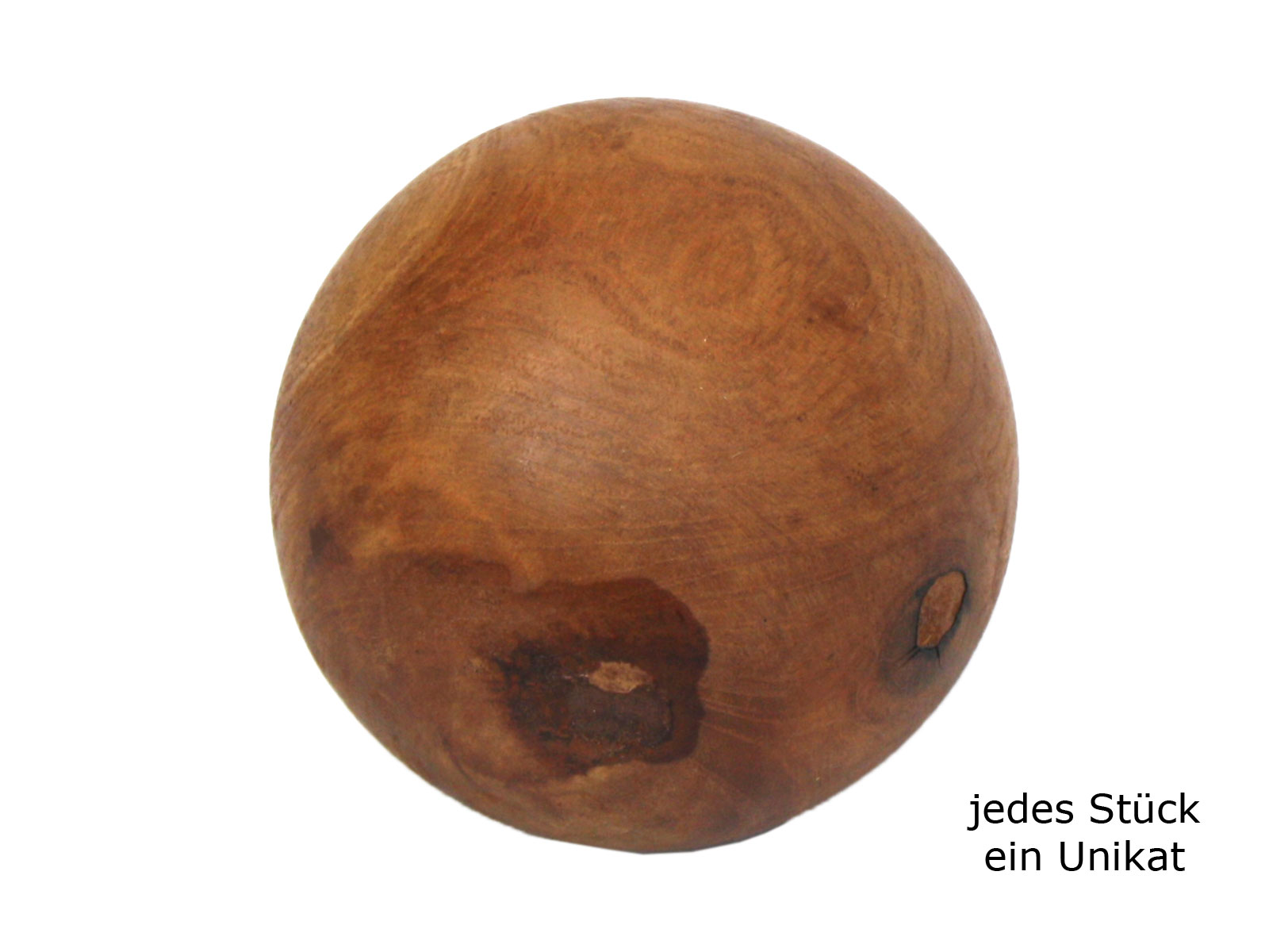 Wurzelholz-Kugel-SET Teakholz 5 Stück Ø 10 cm, vollmassiv | Casamia Wohnen