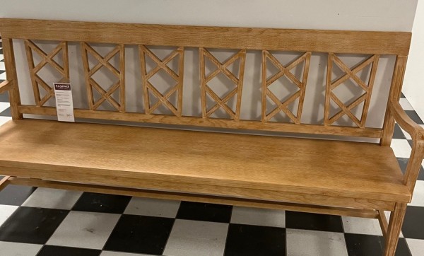 Sitzbank Bank mit Armlehnen Chalet Pinie massiv Ausstellungsstück