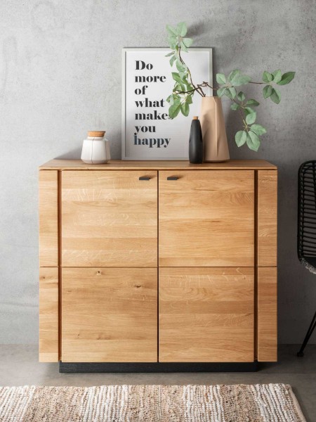 Sideboard Massivholz Kommode B99 H86 T42 cm Aversa Wildeiche