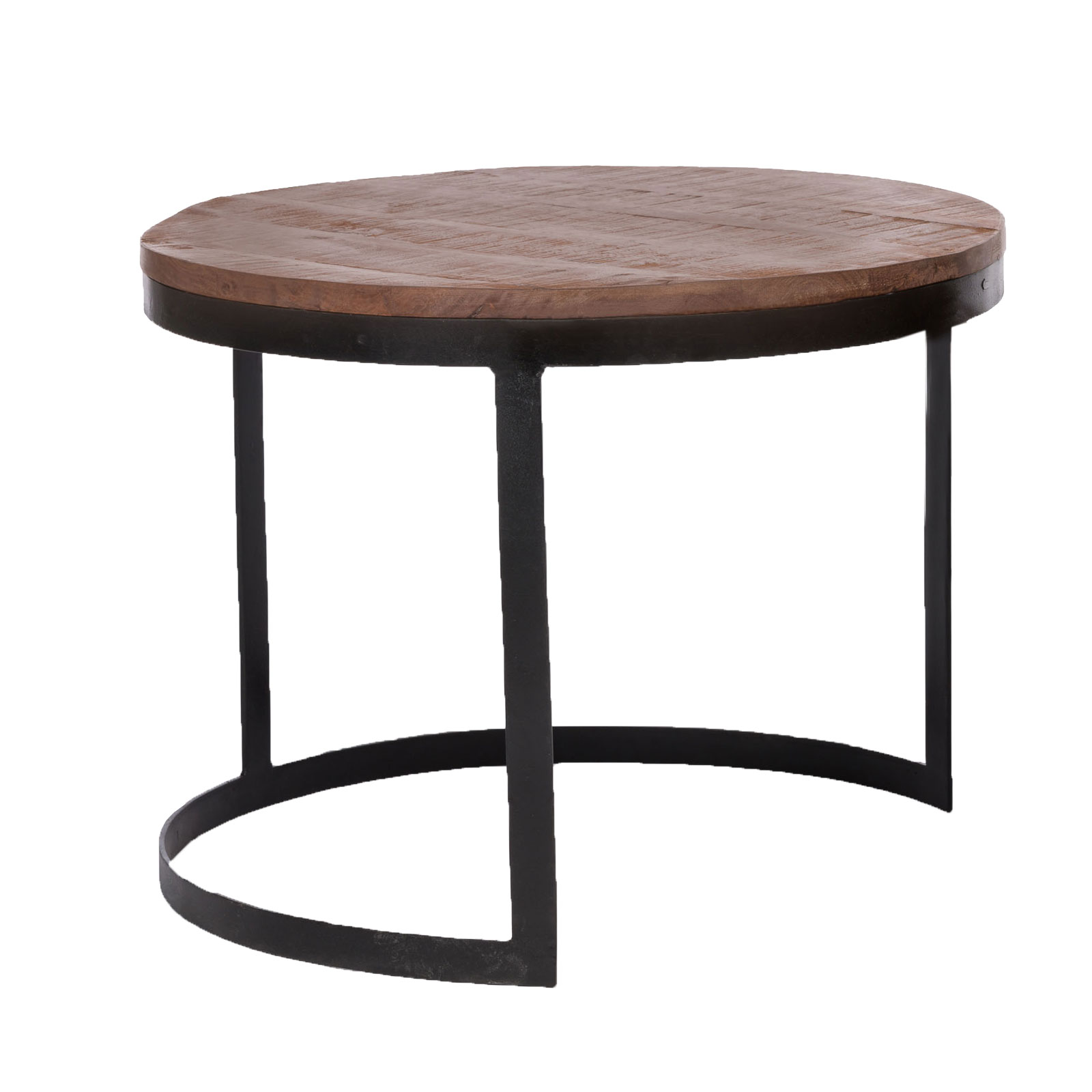 2. Wohnzimmer-Tisch rund Metall-Gestell Casamia Set schwarzmatt | Wahl Beistelltisch 2er Austin Couchtisch Satztisch Wohnen