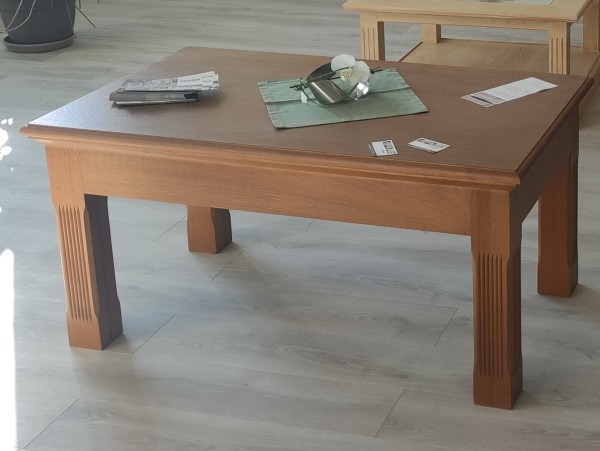 Couchtisch mit Holzplatte und Schublade Duett 120 x 70 cm Pinie massiv Ausstellungsstück