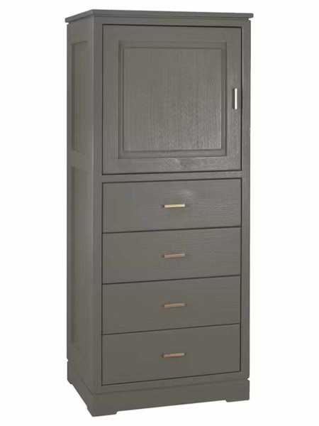 Highboard Casaventi 1-türig 4 Schubladen Pinie Massivholz