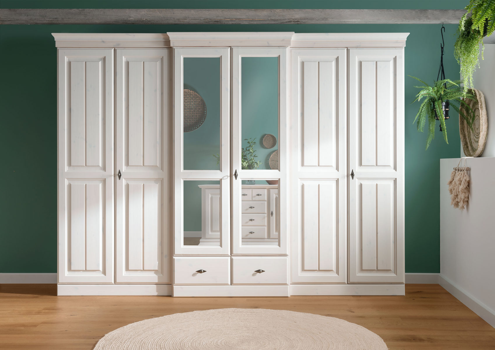 kleiderschrank 6-trg. 312 x 228 cm schlafzimmerschrank catania