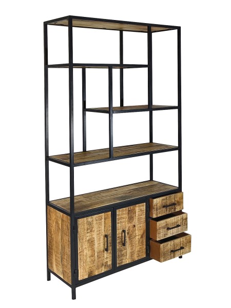 Bücherregal Standregal Liverpool Regal 98x190x36cm Metall-Gestell