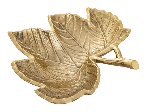 Schale Dekoschale Blatt Ginkgo Apfel Stern Aluminium gold o. silber