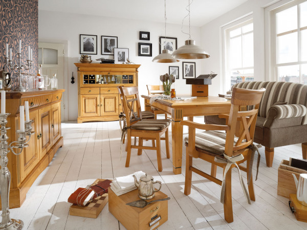 Barschrank Highboard Florenz 1 Glas-Klapptür 3 Schubladen 3 Türen mit 2