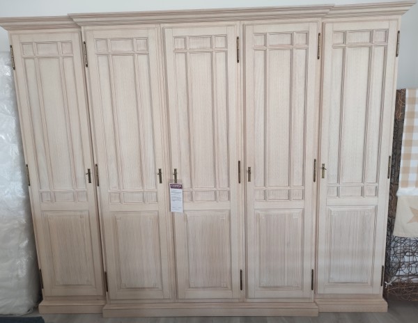 Kleiderschrank Wäsche-Schrank Duett 5 türig Massivholz Pinie massiv- Ausstellungsstück