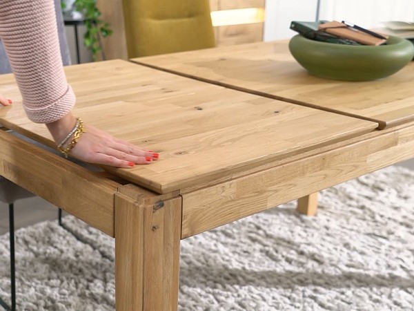 Esstisch Reno Wildeiche Massivholz 120/140/160cm ausziehbar