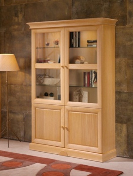 Vitrine 4-türig Terrano 2 Wellenprofile