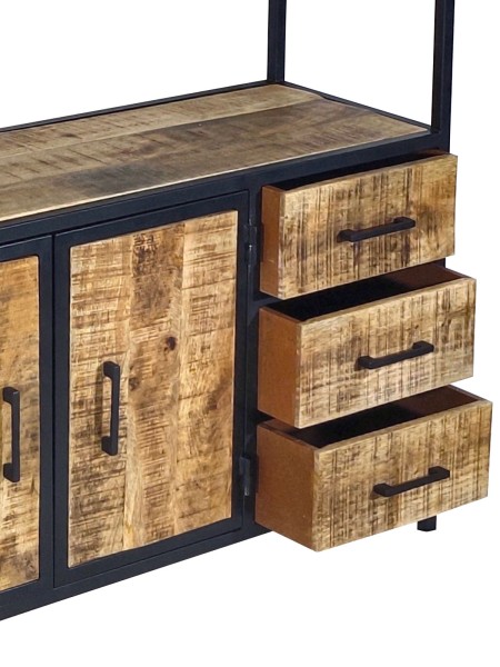 Bücherregal Standregal Liverpool Regal 98x190x36cm Metall-Gestell