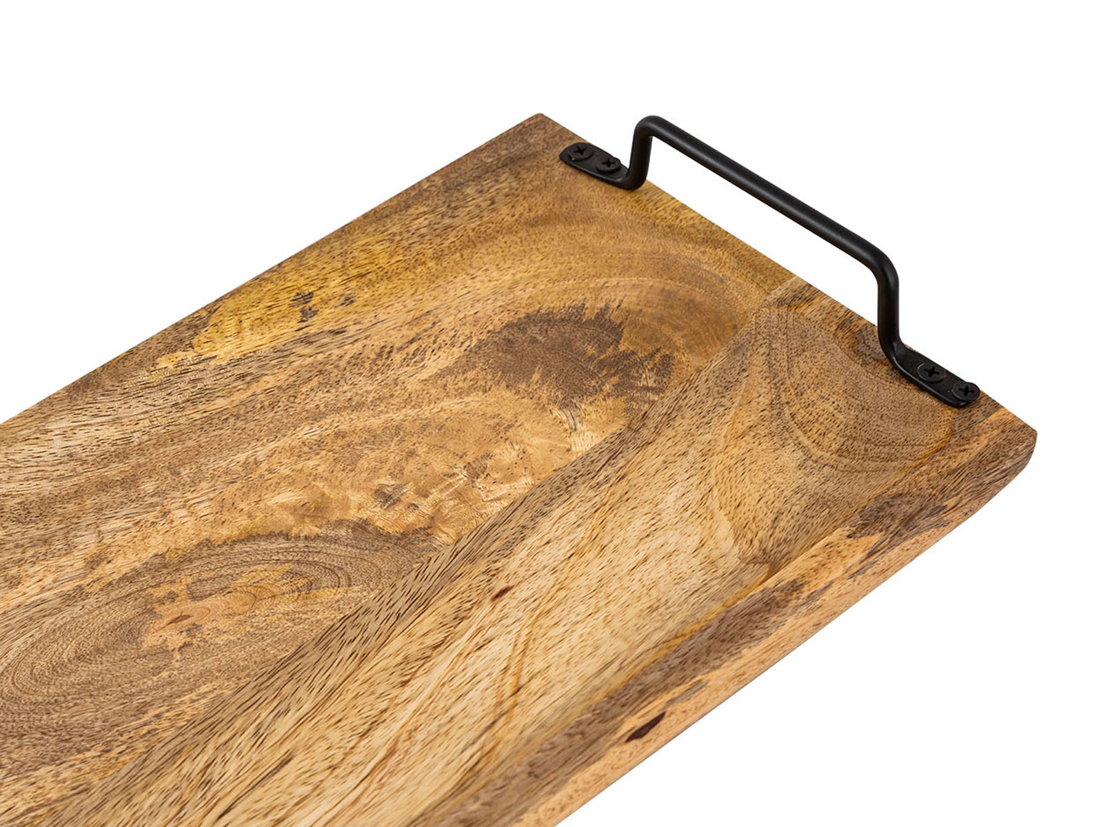 Holztablett mit Griffen 50x20cm aus MangoholzHolztablett XXL Serviertablett  50x20cm aus Mangoholz | Casamia Wohnen