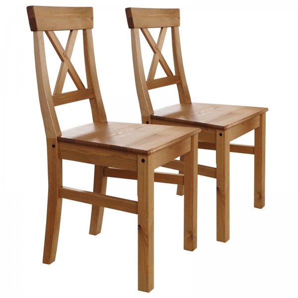 Esszimmer Stühle Massivholz Stuhl Torino Pinie Nordica eichefarbig gebeizt geölt