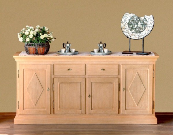 Sideboard Anrichte Grande 4 Türen, 2 Schubladen, Pinie massiv