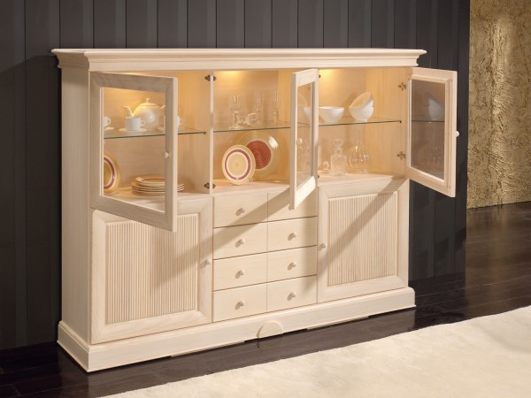 Highboard großes Buffet Terrano 5-türig 4 Schübe