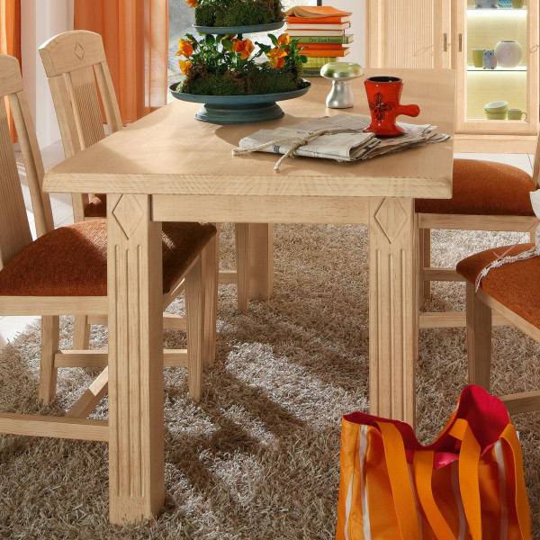 Esszimmer-Tisch Esstisch Massivholz-Tisch 160/180 x 90/95 cm Casapino mit/ohne Auszug Pinie massiv