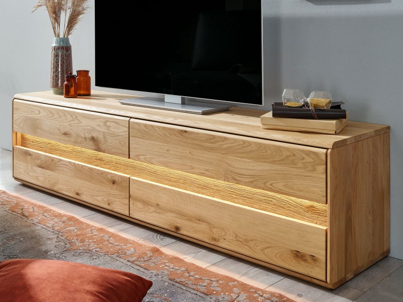 TV Lowboard Fernsehschrank Eiche massiv hergestellt aus Wildeiche massiv