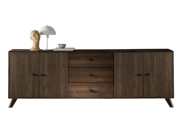 Sideboard Massivholz Anrichte B 220 H 75 cm Varese Kernbuche braun