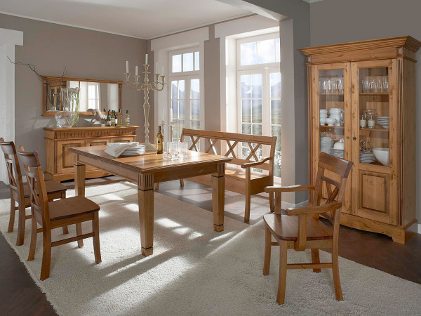 Wandspiegel Esszimmer-Spiegel Florenz 155 x 70 cm Pinie Nordica massiv