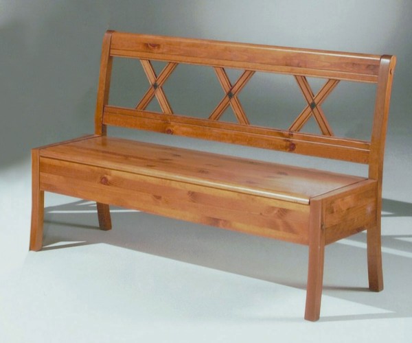 Truhenbank Sitzbank Florenz B 150/180 H 95 T 62 cm Pinie Nordica massiv
